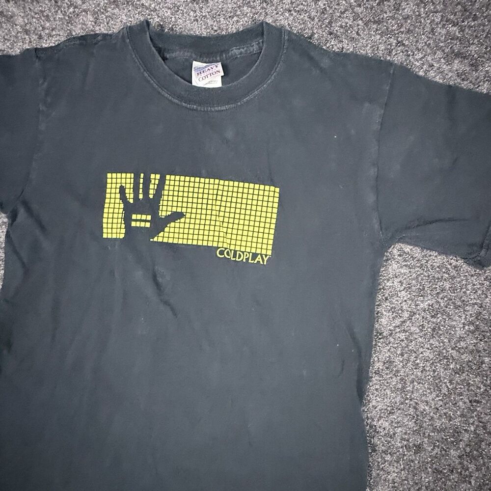 VTG Coldplay Twisted Logic Tour 2006 T-Shirt Size Small Black Concert Band